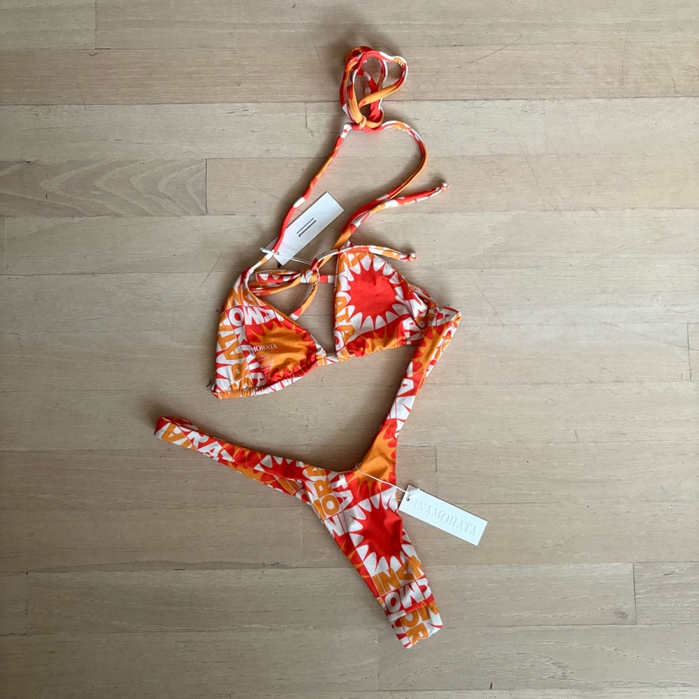 INAMORATA Orpheus Top & Seaside Bottom - Orange & Yellow XS NWT - Picture 5 of 7
